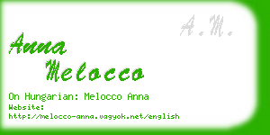 anna melocco business card